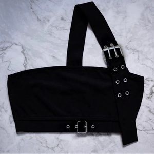 Lychee the Label’s Sesame Cross Strap Crop Top, Size Small